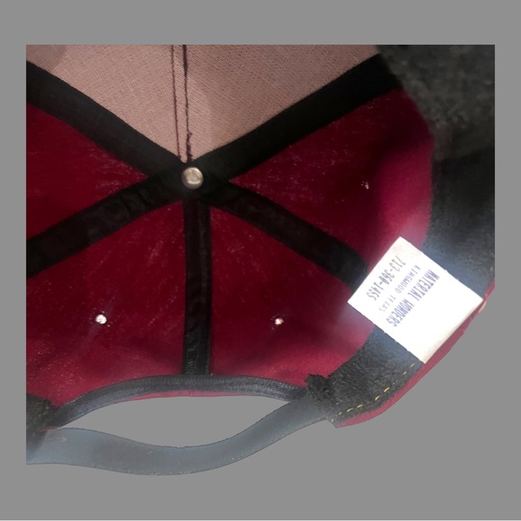 Vintage KTI fishing dad hat with leather and gold Terry cloth lining forehead - Picture 8 of 9